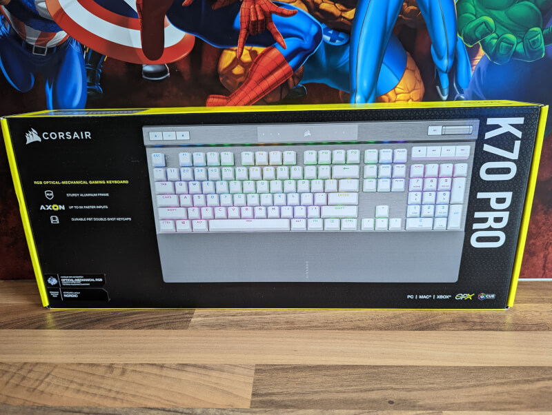 Corsair RGB Optical tastatur K70 PRO double-shot Mechanical AXON PBT keyboard OPX full-size.jpg